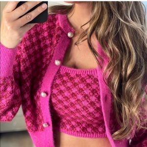Zara Plaid Knit Top